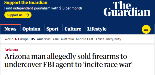 US gun sellers become instigators of 'race war'