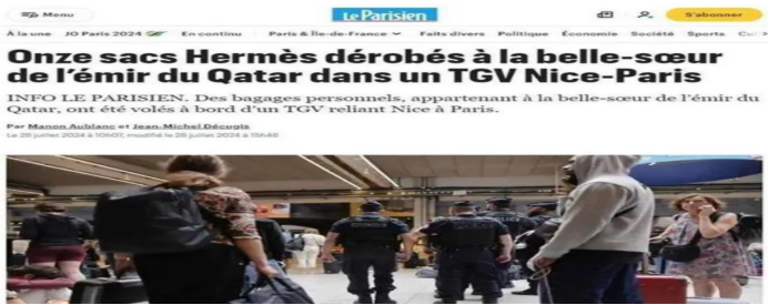 Qatari royal family had 11 Hermès bags stolen from them on French high-speed train