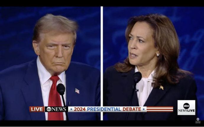 Trump repeatedly interrupts others, Harris criticizes him for endangering the country